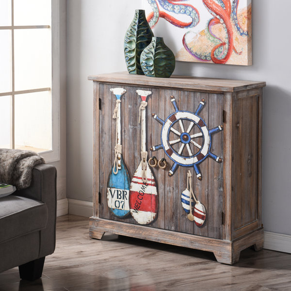 Nautical bar deals cabinet